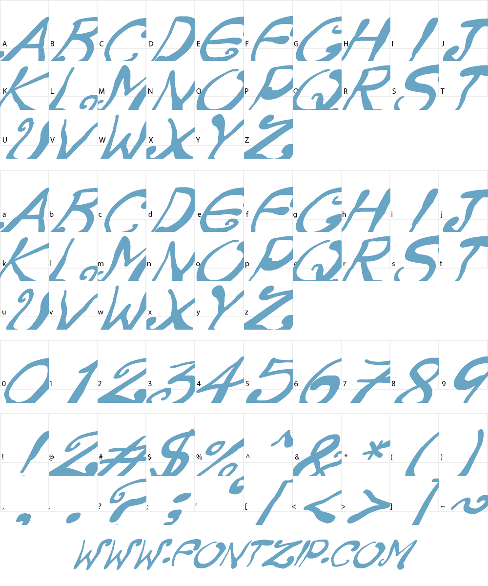 Creepy Scrawly Font Character